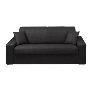 Sofá cama poliéster 3 plazas gris antracita 204x223cm