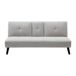 Sofá cama poliéster 3 plazas gris claro 182x91cm