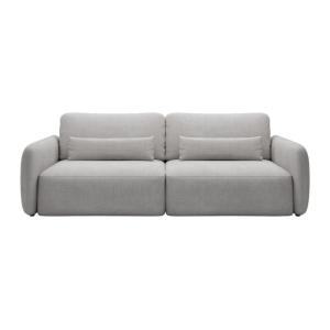 Sofá cama poliéster 3 plazas gris claro 238x103cm