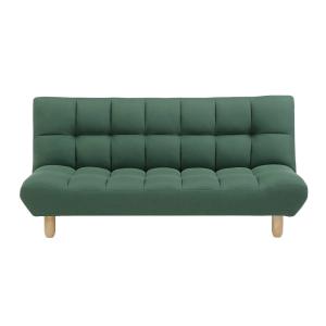 Sofá cama poliéster 3 plazas verde 182x97cm