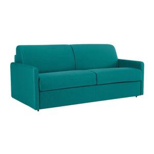 Sofá cama poliéster 4 plazas azul turquesa 190x223cm