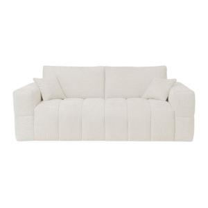 Sofá cama poliéster 4 plazas beige 235x105cm