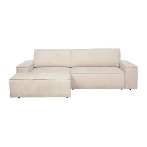 Sofá cama poliéster 4 plazas beige 267x167cm