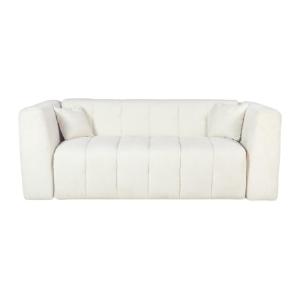 Sofá cama poliéster 4 plazas blanco roto 235x208cm