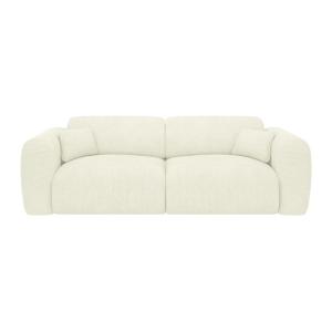 Sofá cama poliéster 4 plazas blanco roto 240x97cm