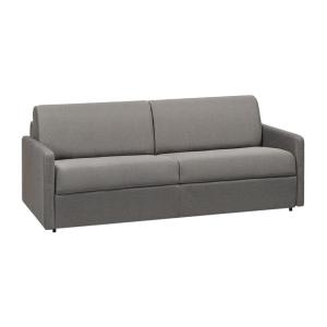 Sofá cama poliéster 4 plazas gris claro 190x223cm