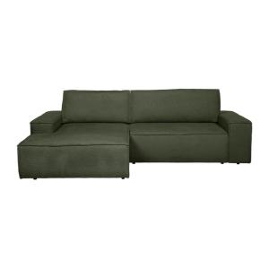 Sofá cama poliéster 4 plazas verde 267x167cm