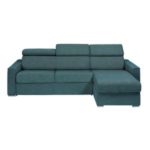 Sofá cama poliéster 5 plazas azul 302x223cm