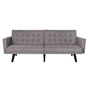 Sofa cama poliester madera gris 190x75x75cm