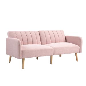 Sofá cama rosa 173 x 75 x 73 cm