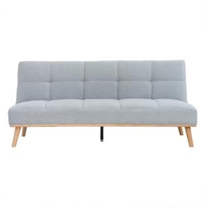 Sofá cama tapizado gris 187 x 84 cm