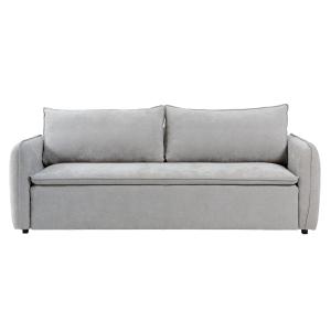 Sofá cama tapizado gris 224 x 89 cm