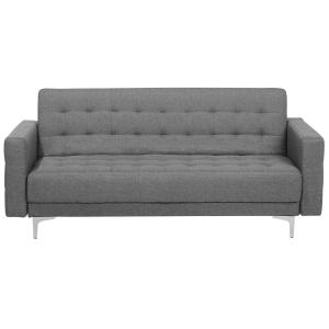 Sofá cama tela gris claro 3 plazas