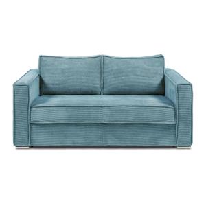 Sofá cama terciopelo 3 plazas azul turquesa 195x223cm