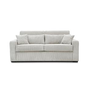 Sofá cama terciopelo 3 plazas beige 194x208cm