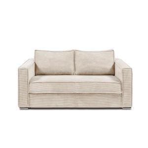 Sofá cama terciopelo 3 plazas beige 195x223cm