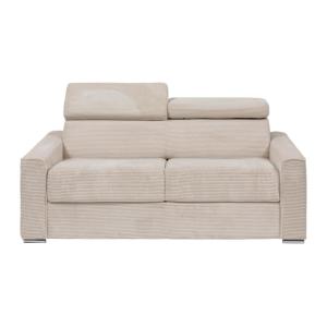 Sofá cama terciopelo 3 plazas beige 196x223cm