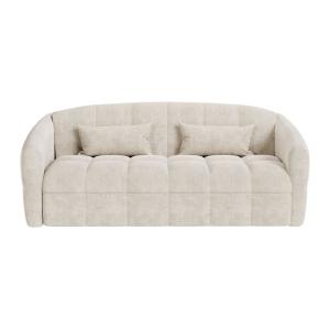 Sofá cama terciopelo 3 plazas beige 200x208cm