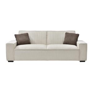 Sofá cama terciopelo 3 plazas beige 230x94cm