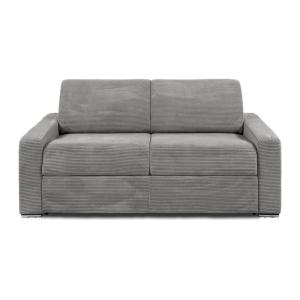 Sofá cama terciopelo 3 plazas gris claro 194x223cm
