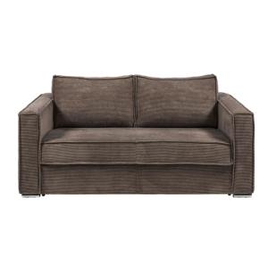 Sofá cama terciopelo 3 plazas marrón 195x223cm