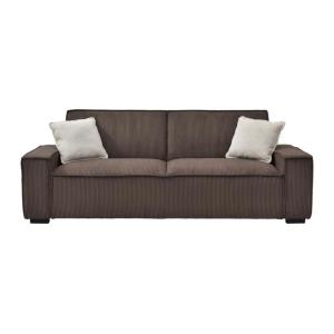 Sofá cama terciopelo 3 plazas marrón 230x94cm