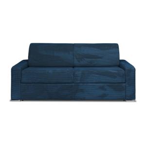 Sofá cama terciopelo 4 plazas azul 214x223cm
