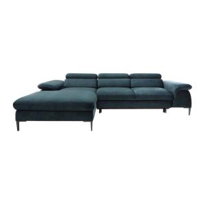 Sofá cama terciopelo 4 plazas azul oscuro 288x182cm