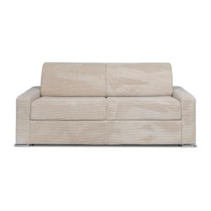 Sofá cama terciopelo 4 plazas beige 214x223cm