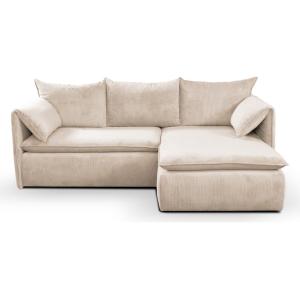 Sofá cama terciopelo 4 plazas beige 230x166cm