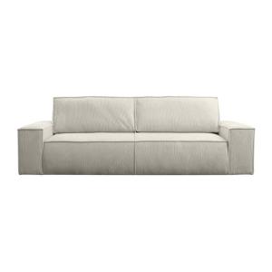Sofá cama terciopelo 4 plazas beige 257x102cm