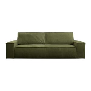 Sofá cama terciopelo 4 plazas caqui 257x102cm