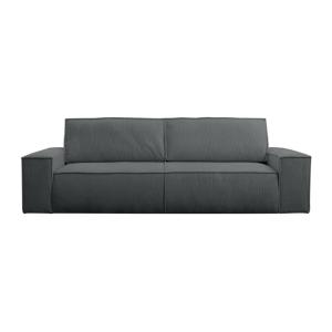 Sofá cama terciopelo 4 plazas gris antracita 257x102cm