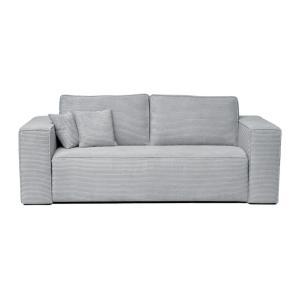 Sofá cama terciopelo 4 plazas gris claro 234x208cm