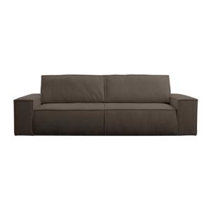 Sofá cama terciopelo 4 plazas marrón 257x102cm