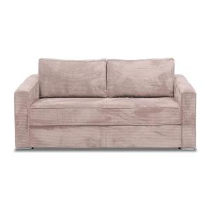 Sofá cama terciopelo 4 plazas rosa 215x223cm