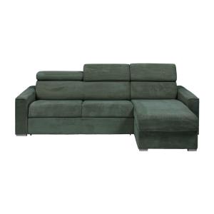 Sofá cama terciopelo 5 plazas verde 302x223cm