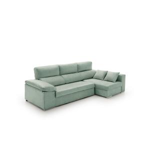 Sofá chaise longue cama con arcón derecha agua marina 264x1…