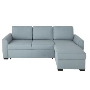Sofá chaise longue de 3/4 plazas azul grisáceo
