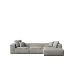 Sofá chaise longue derecho gris 367 x 190 cm