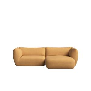 Sofá chaise longue derecho mostaza 263 x 148 cm