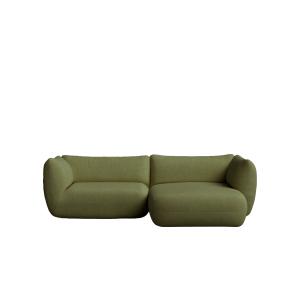 Sofá chaise longue derecho verde 263 x 148 cm