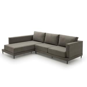 Sofá chaise longue izquierda gris oscuro 275x190x100