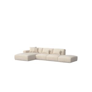 Sofá chaise longue izquierdo beige 399 x 195 cm