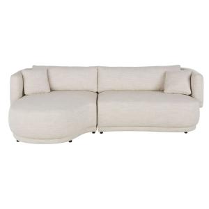 Sofá chaise longue izquierdo de 3/4 plazas beige