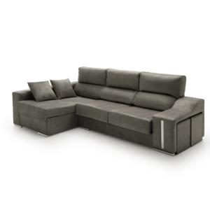 Sofá chaise longue reclinable con puffs izq. Gris tostado 2…