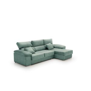 Sofá chaise longue reclinable derecha agua marina 260x140x8…