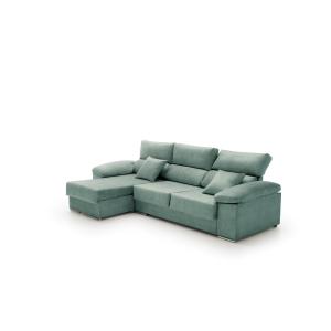 Sofá chaise longue reclinable izquierda agua marina 260x140…