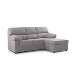Sofá chaise longue reversible de tela gris claro 100 x 196…