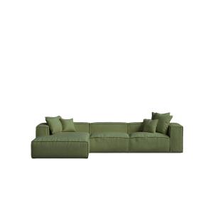 Sofá chaise longue verde 367 x 190 cm chaise longue izquier…